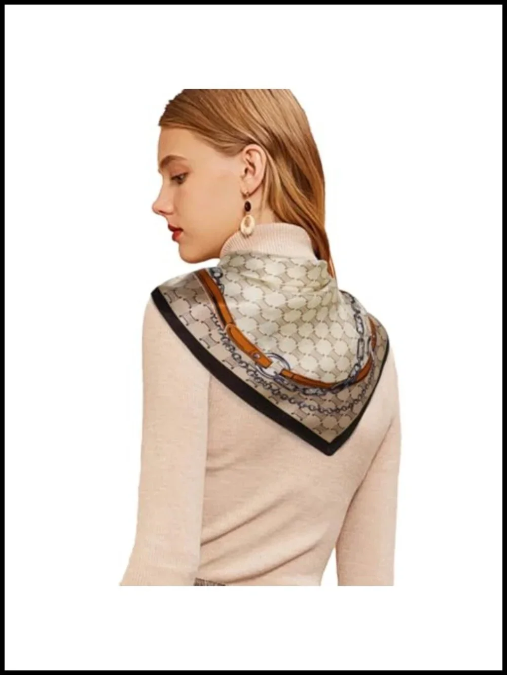 100% Pure Mulberry Silk Fashion Scarf Lightweight Square Neckerchief Headscarf